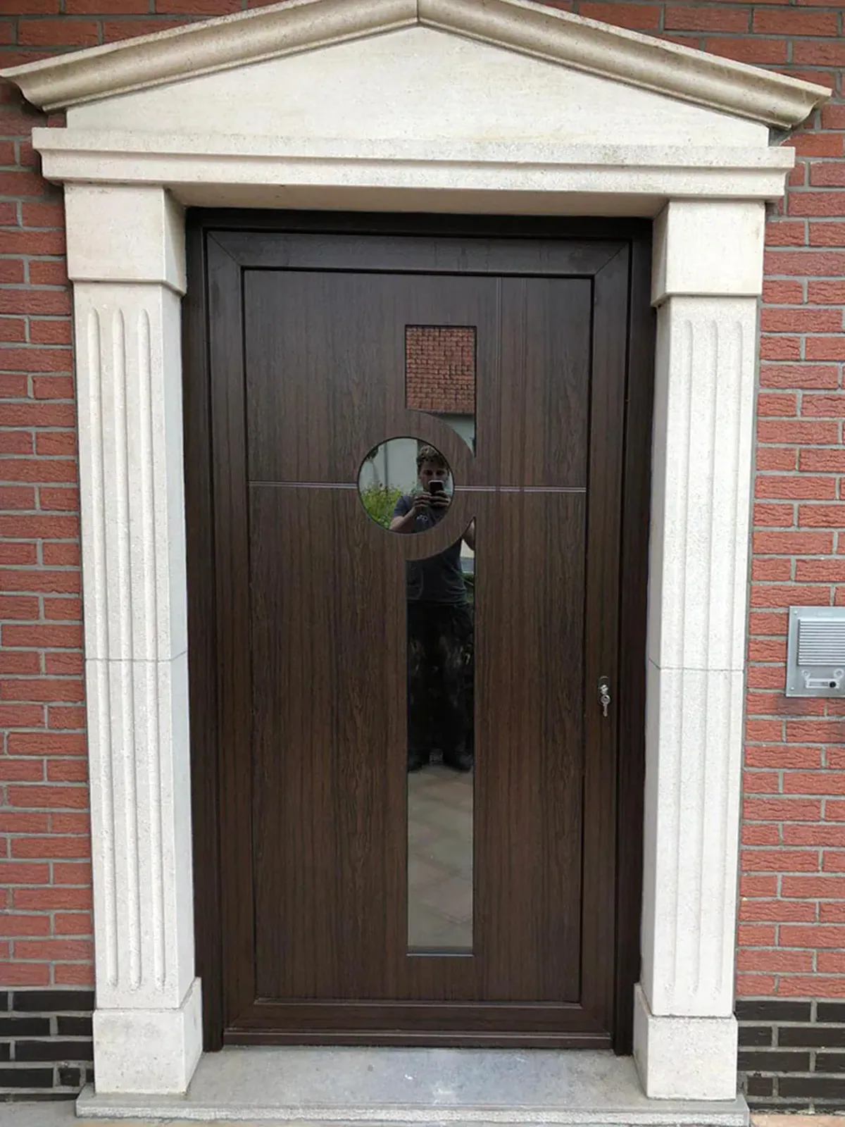PVC deur met houtimitatie