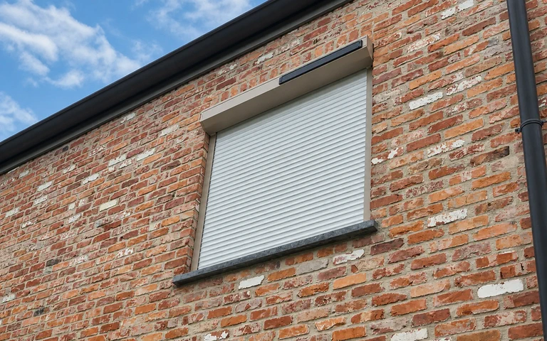Rolluik op maat in een bakstenen gevel