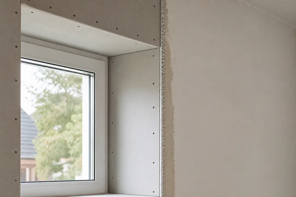 Binnenafwerking met pleisterwerk en Gyproc