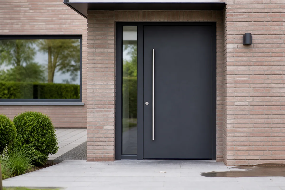 Strakke aluminium voordeur
