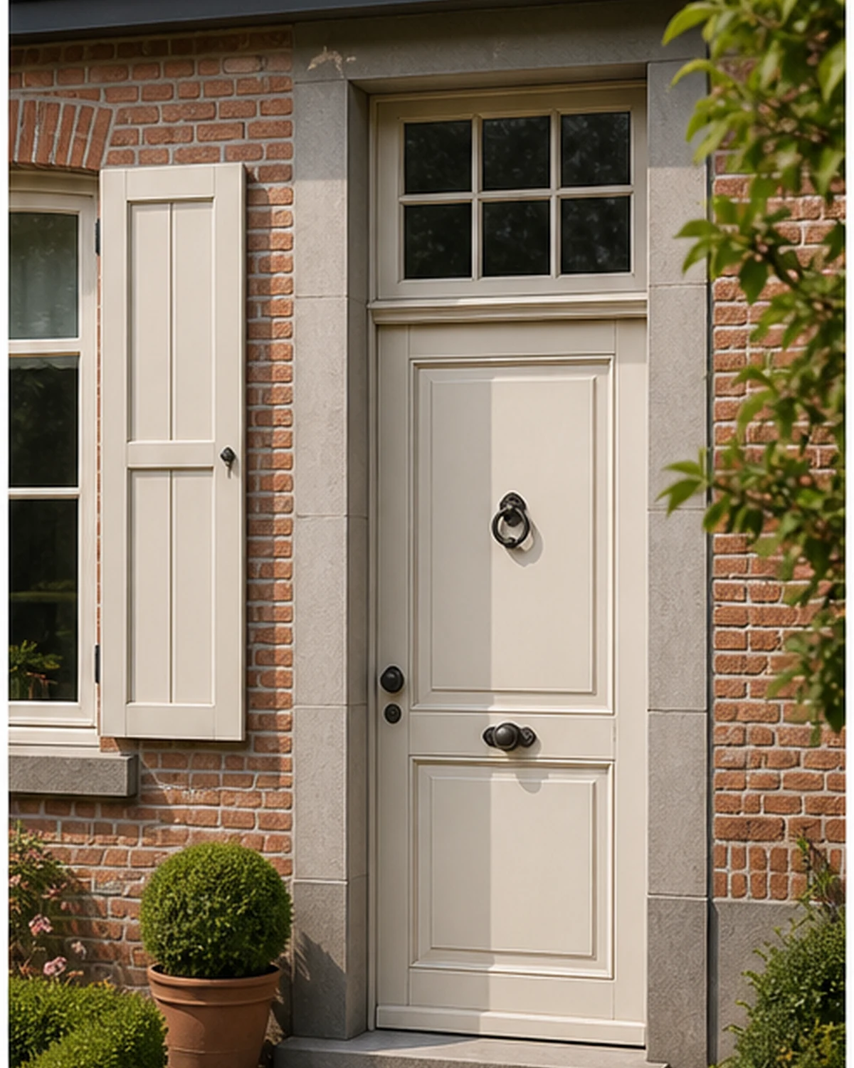 Crèmekleurige klassieke PVC paneeldeur